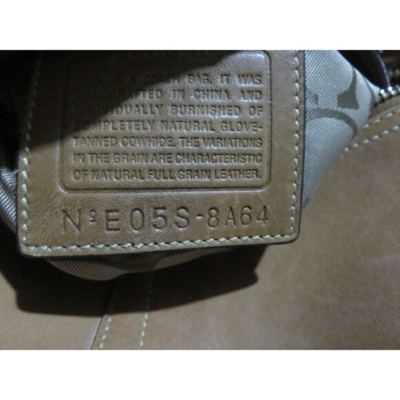 Coach 2005 Tan Leather Mini Baguette Hobo Satchel Bag 8A64 - Picture 8 of 15